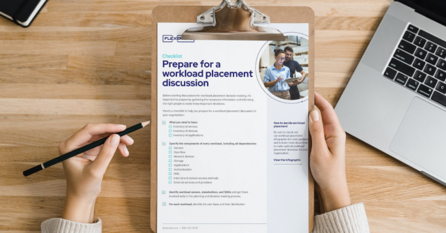 Checklist to prepare for workload placement discussions