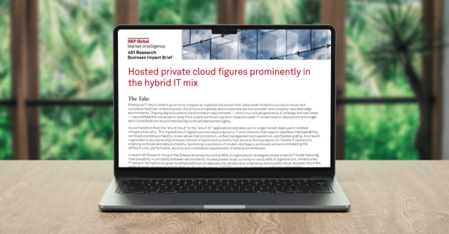 Hosted private cloud figures prominently in the hybrid IT mix